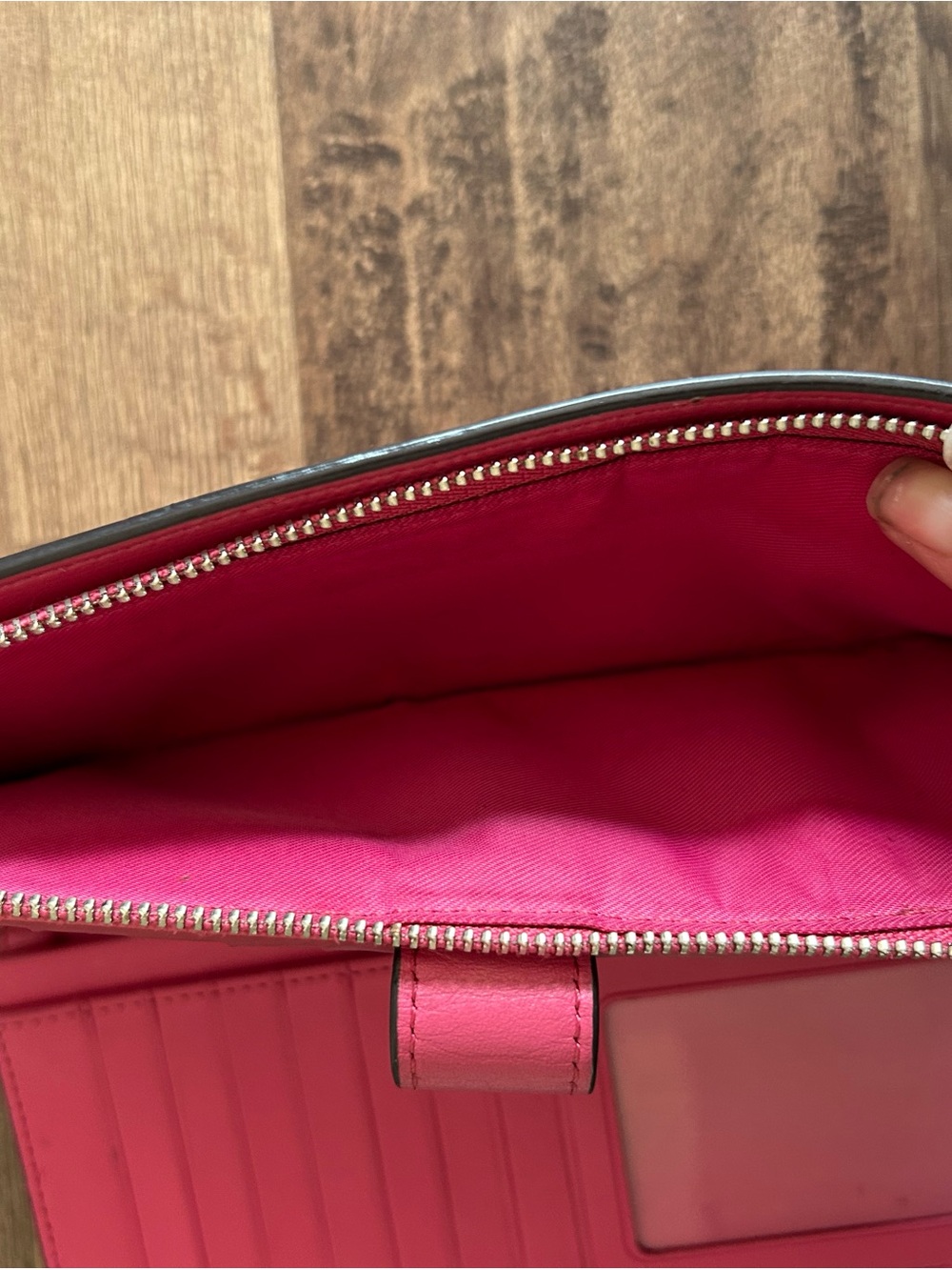 Coach Pink Leather Slim Wallet Silver Hardware - Picture 5 of 13